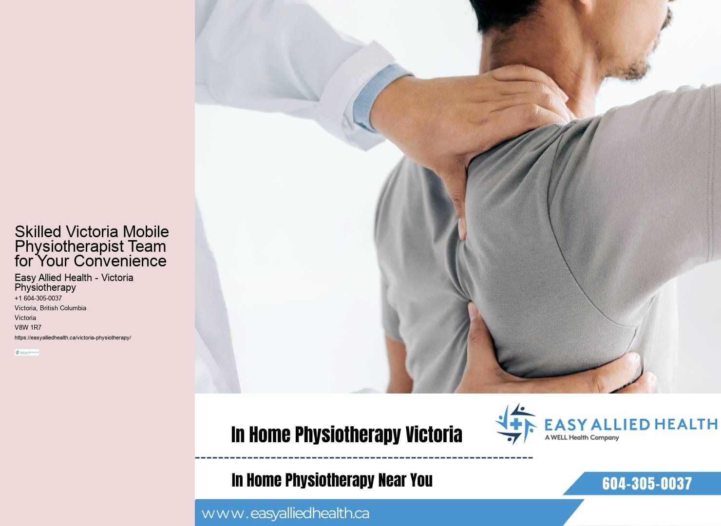 Skilled Victoria Mobile Physiotherapist Team for Your Convenience
