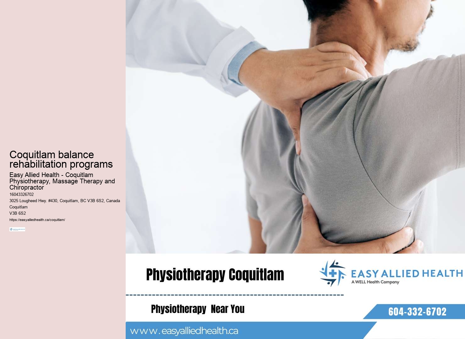 Coquitlam Physiotherapy for Age-related Conditions