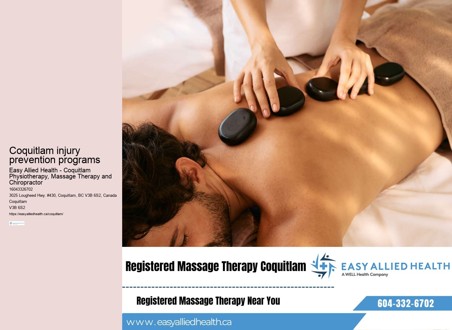 Manual therapy clinic in Coquitlam