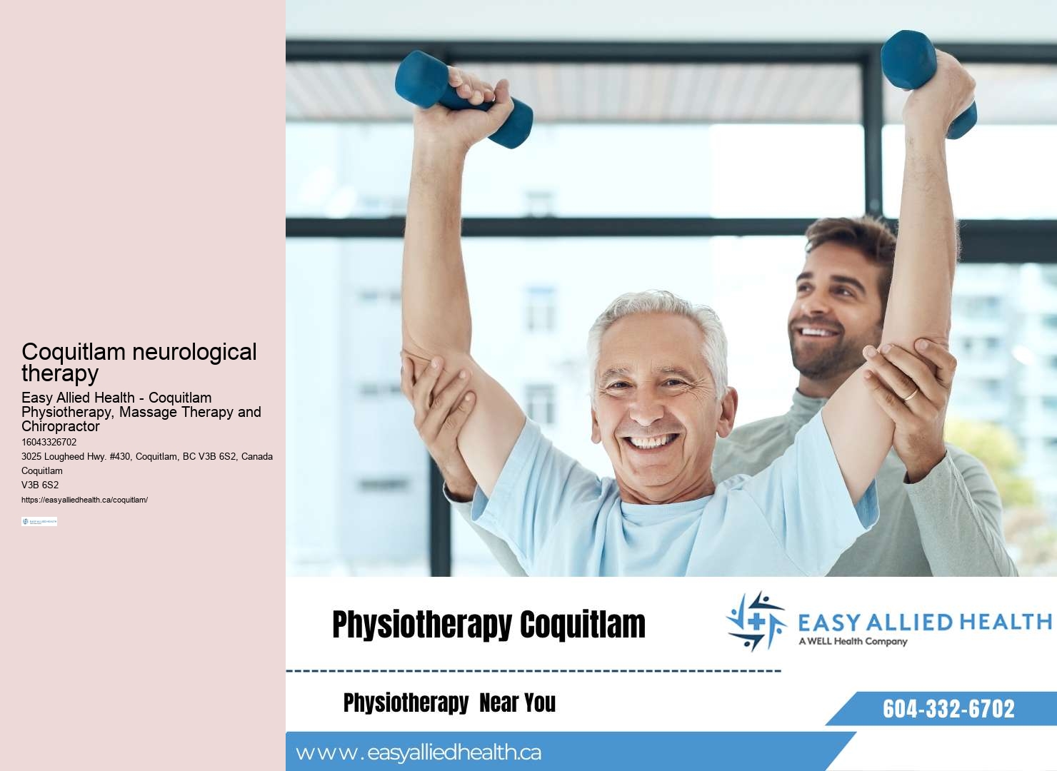Comprehensive post-surgical rehab in Coquitlam