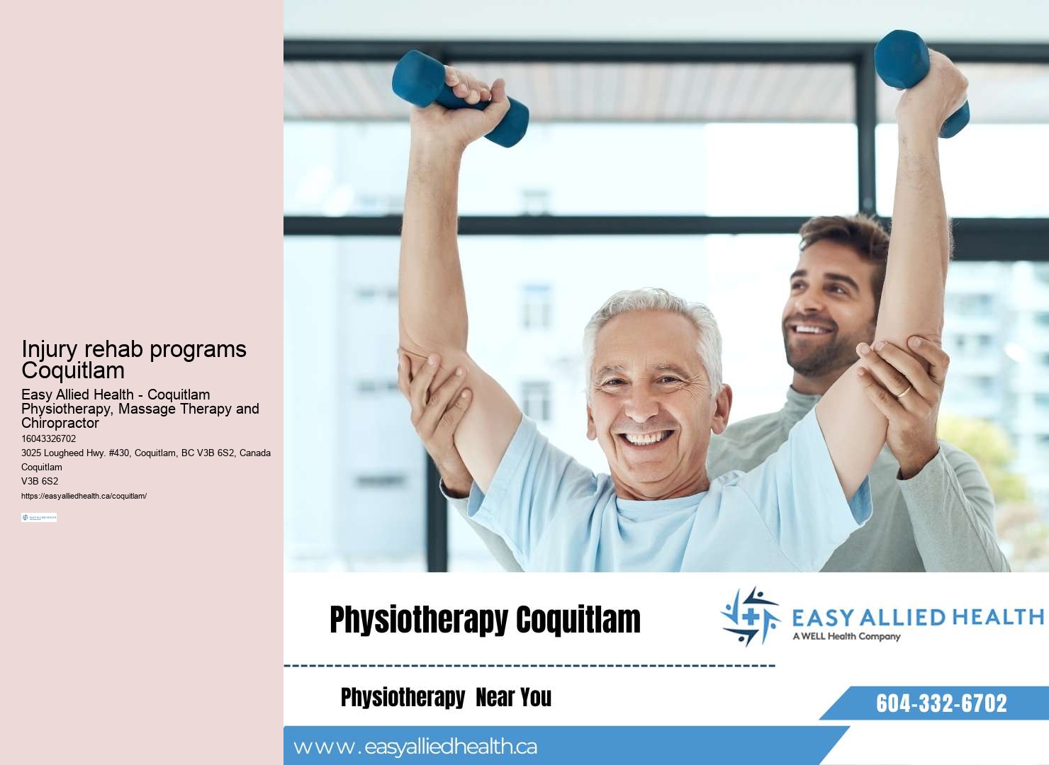 Top-rated Physiotherapy Clinics in Coquitlam