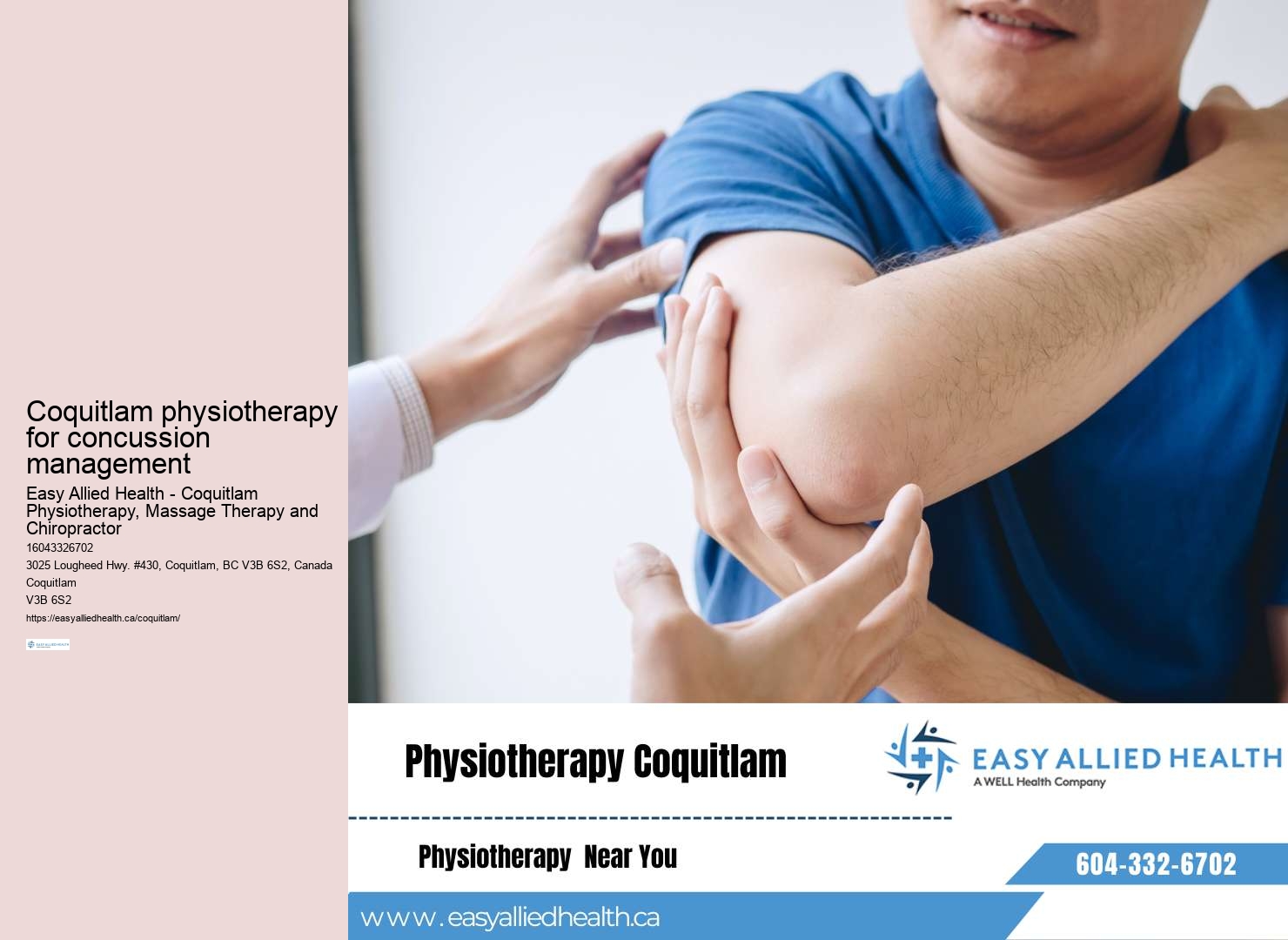 Customized physiotherapy regimens Coquitlam