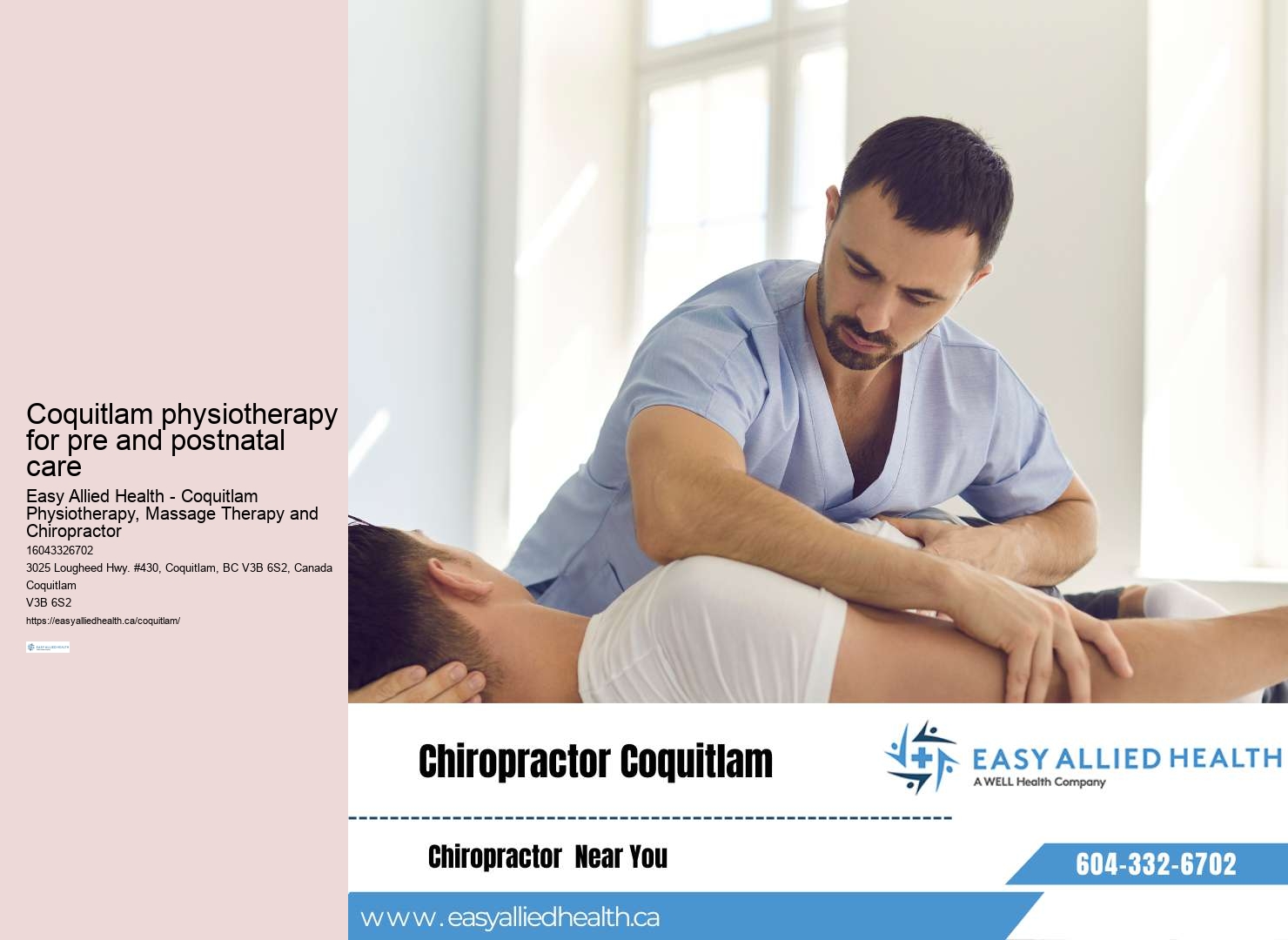 Coquitlam physiotherapy for lifestyle modifications
