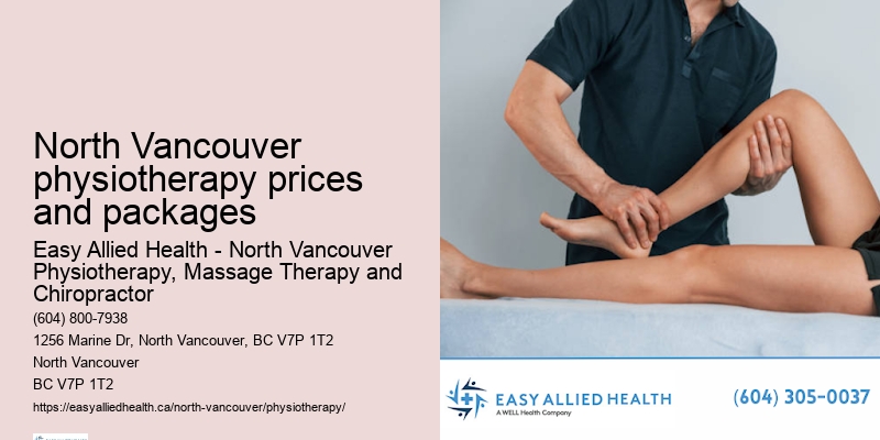 Aquatic rehab North Vancouver physiotherapy prices and packages