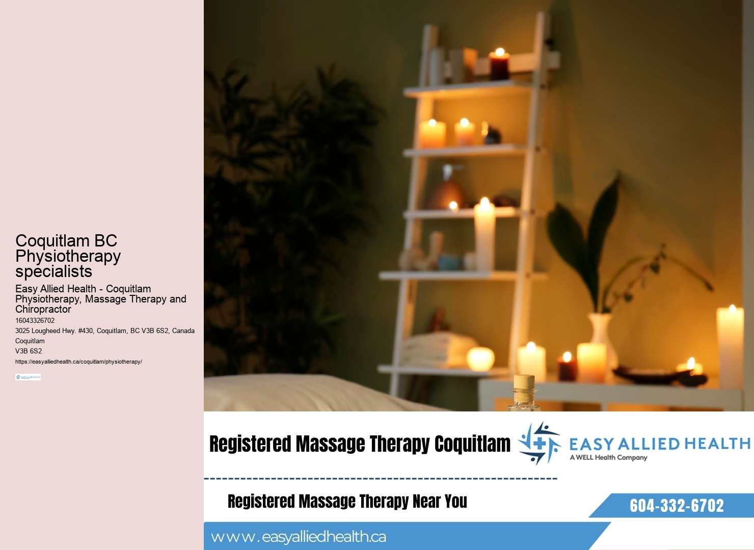 Coquitlam Physiotherapy treatment plans
