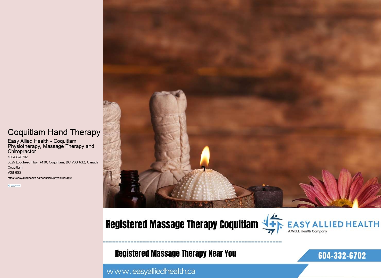Work injury physiotherapy Coquitlam