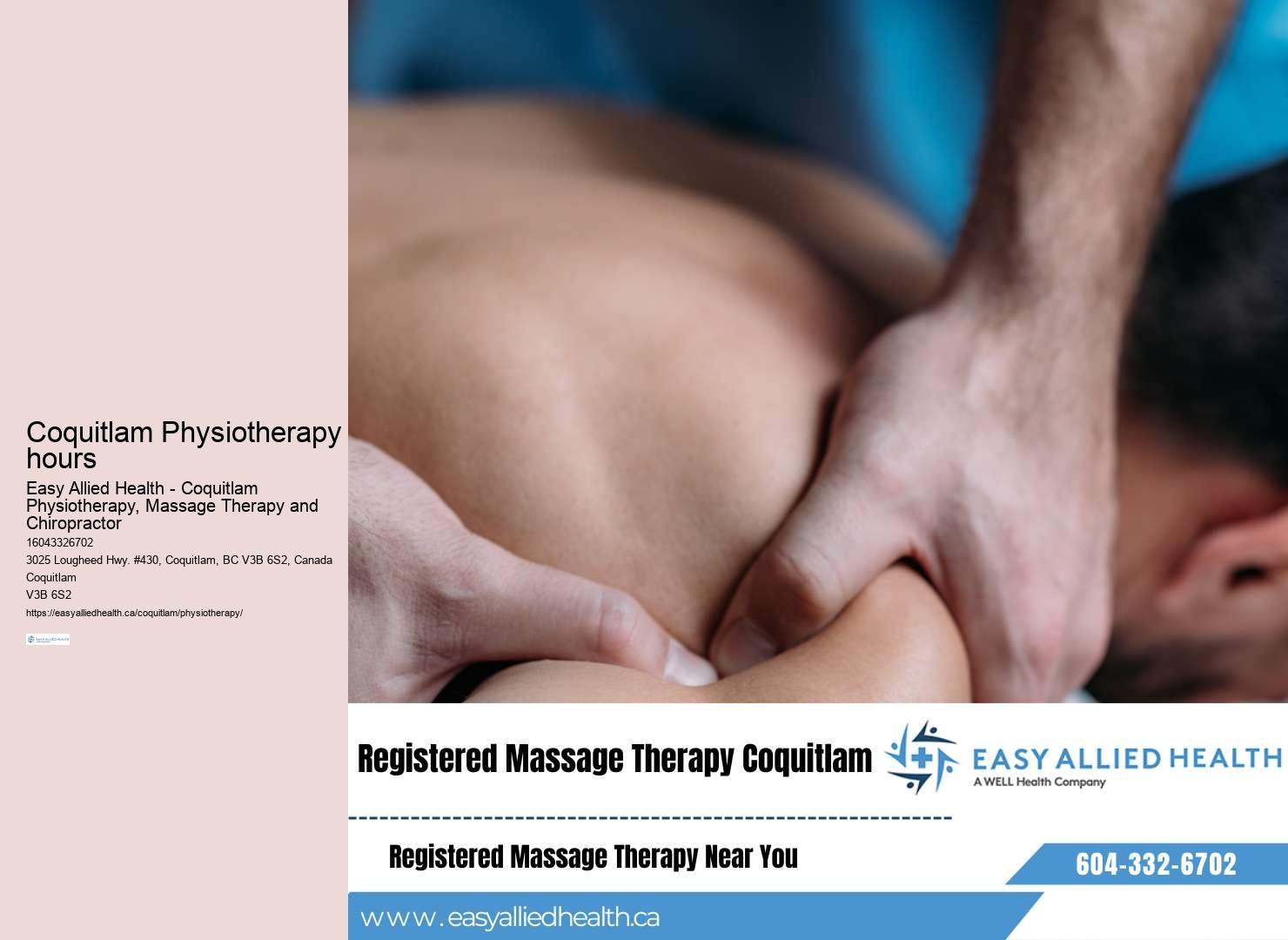 Coquitlam back pain therapy