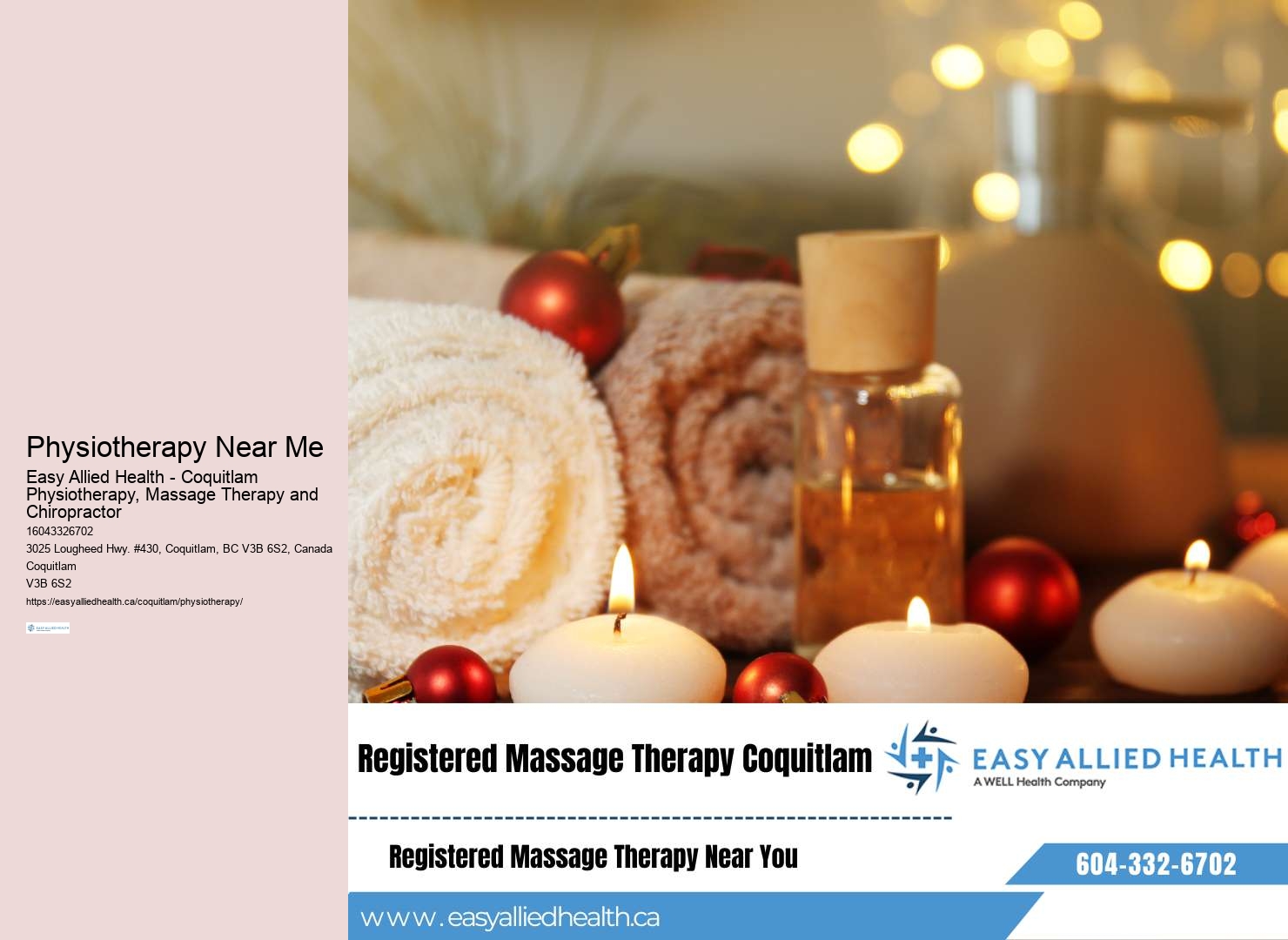 Coquitlam Physiotherapy services comparison