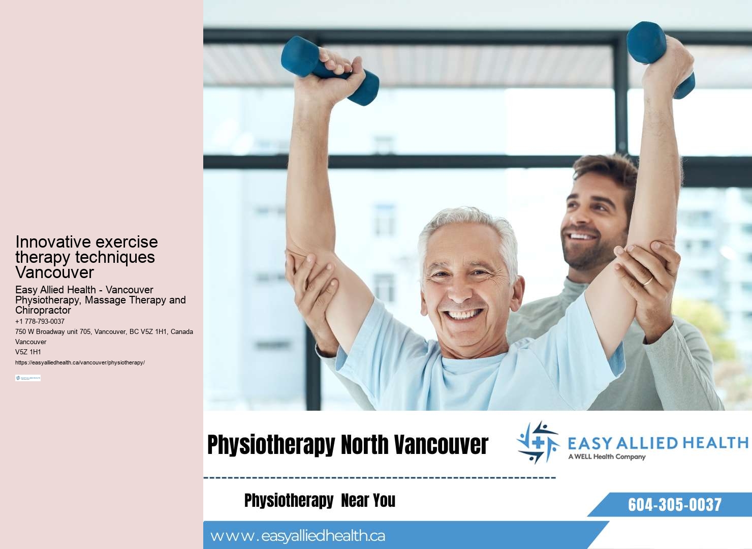 Progressive physiotherapy exercises Vancouver