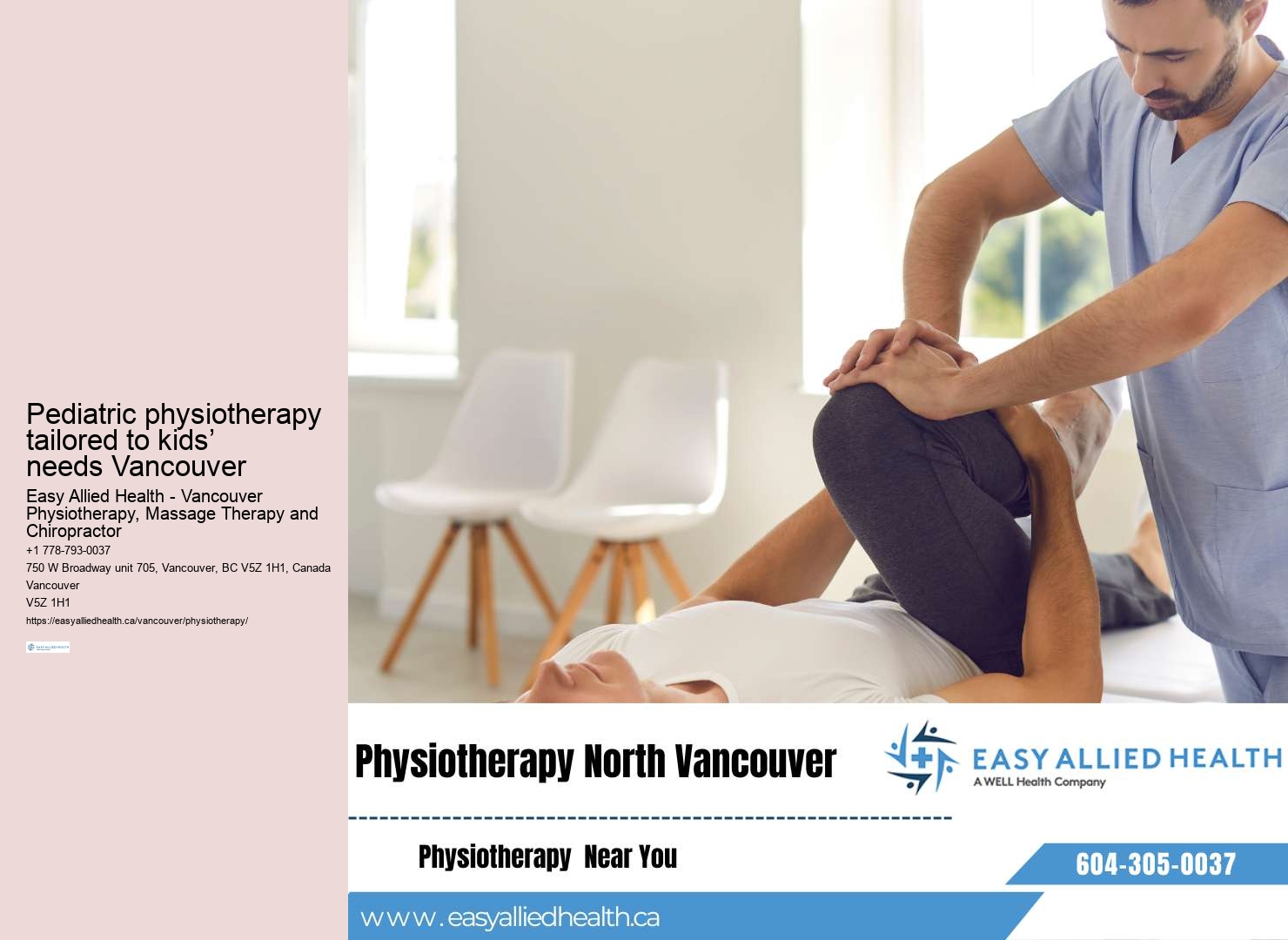 Vancouver individualized physiotherapy exercises