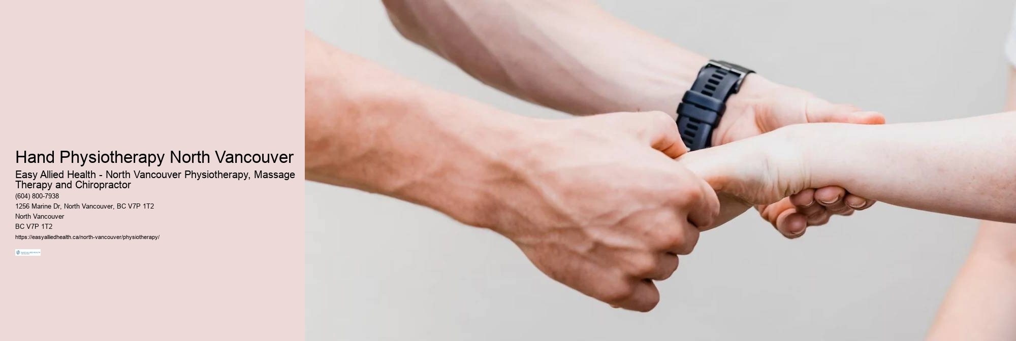 Hand Physiotherapy North Vancouver