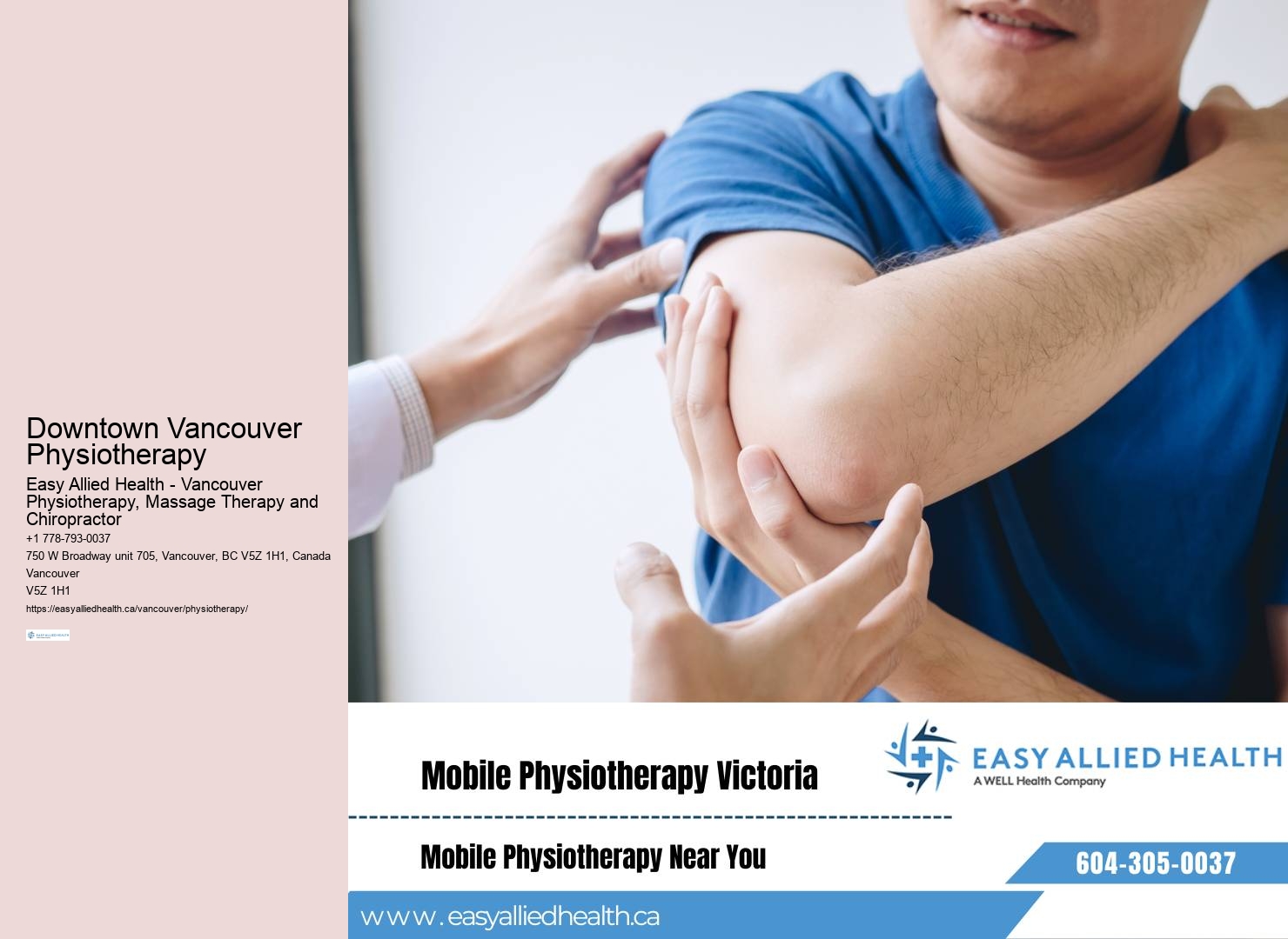 Manual physiotherapy techniques Vancouver