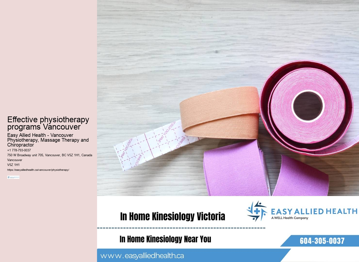 Online physiotherapy consultations Vancouver