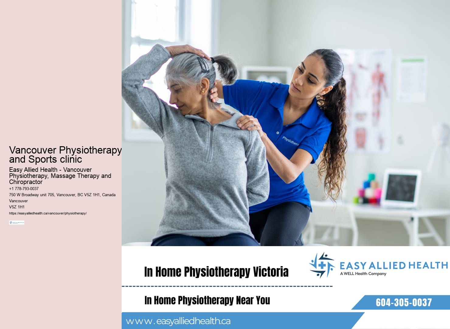 Dedicated physiotherapy team Vancouver