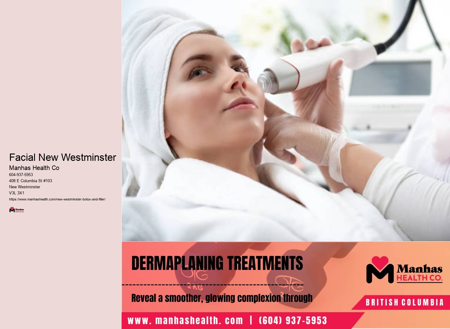 New Westminster facial skin care