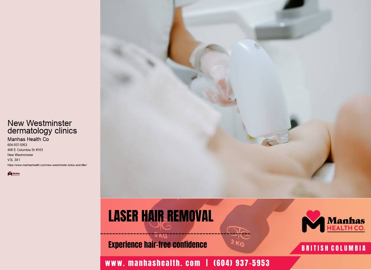 Skin improvement treatments New Westminster
