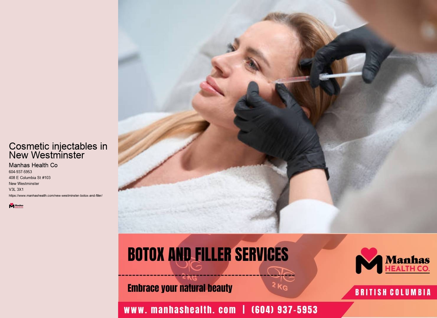 Injectable wrinkle fillers in New Westminster