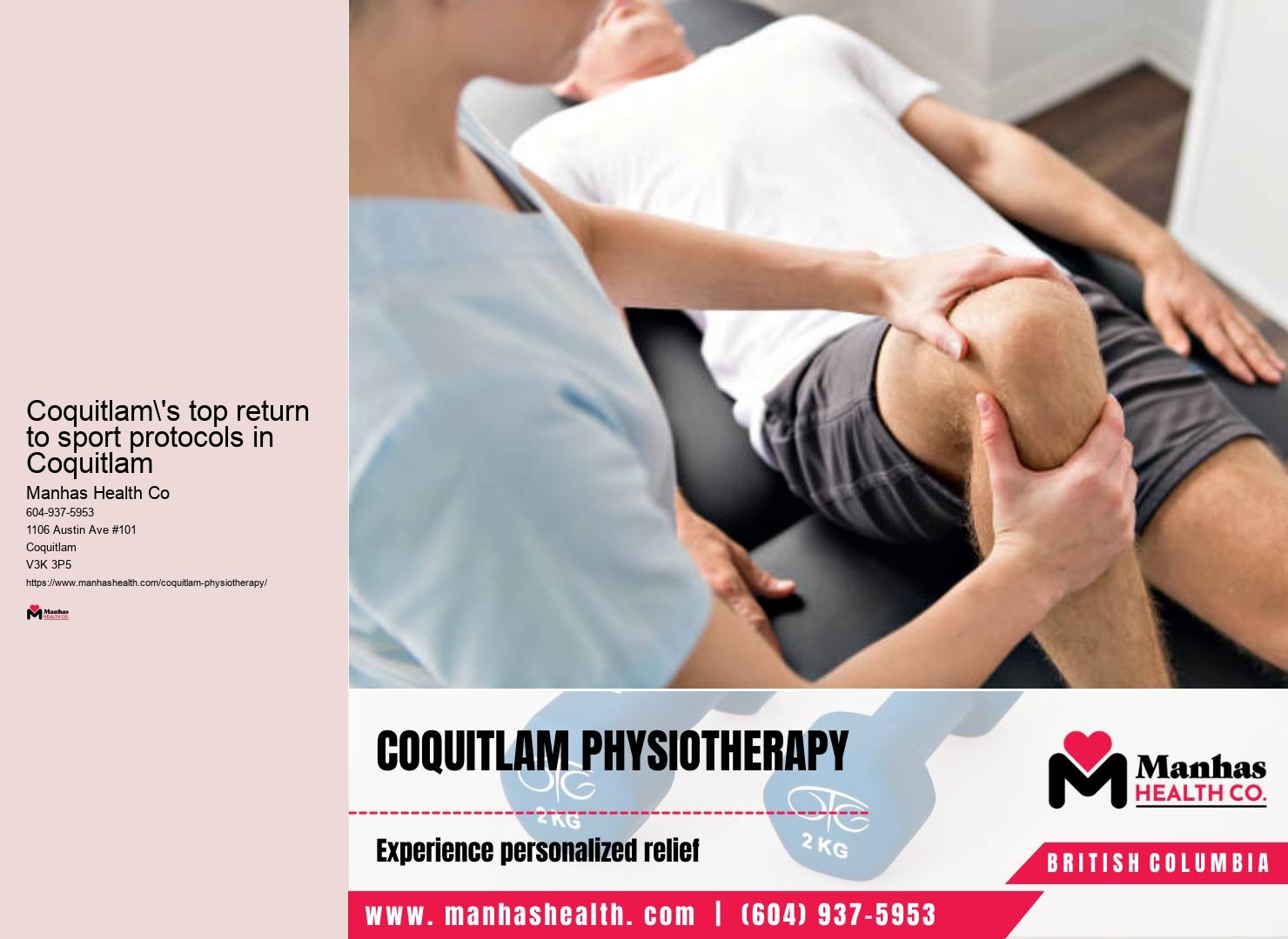 Leading-edge physical therapy solutions in Coquitlam