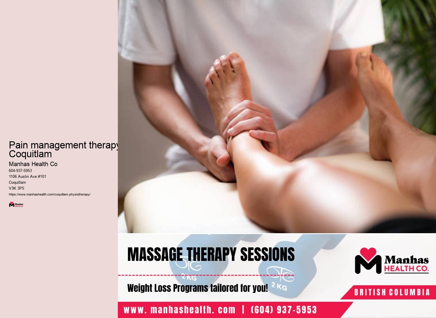 Chronic pain management Coquitlam BC