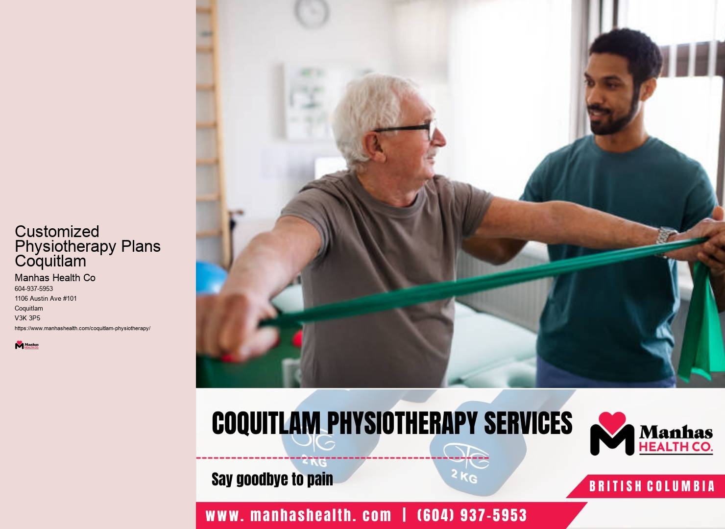 Customized Physiotherapy Plans Coquitlam