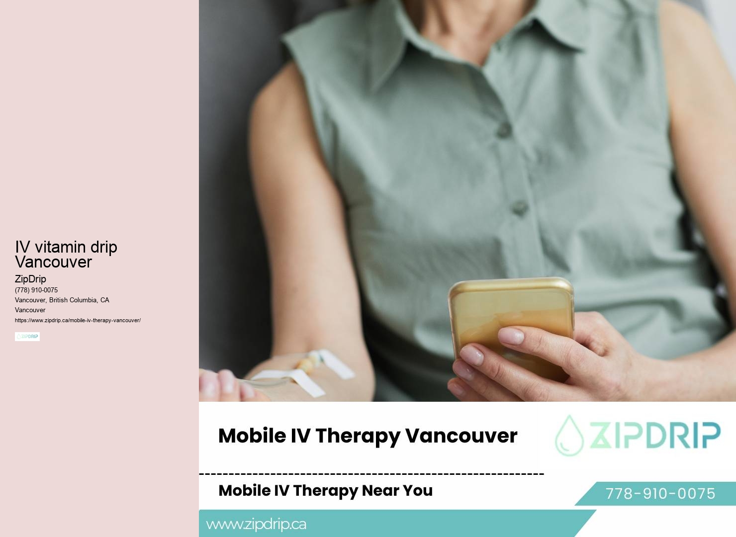IV hydration service IV vitamin drip Vancouver