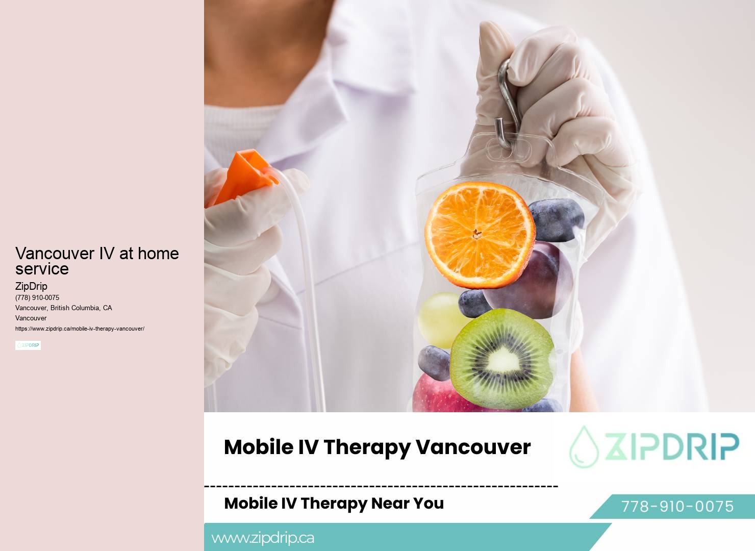 Vancouver IV at home service IV hydration