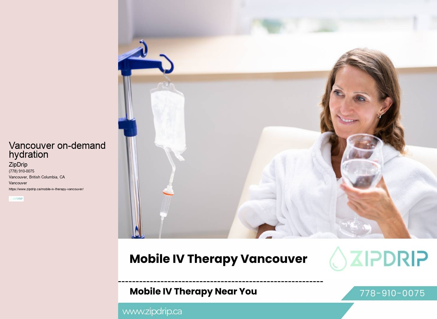 Home IV drip Vancouver on-demand hydration