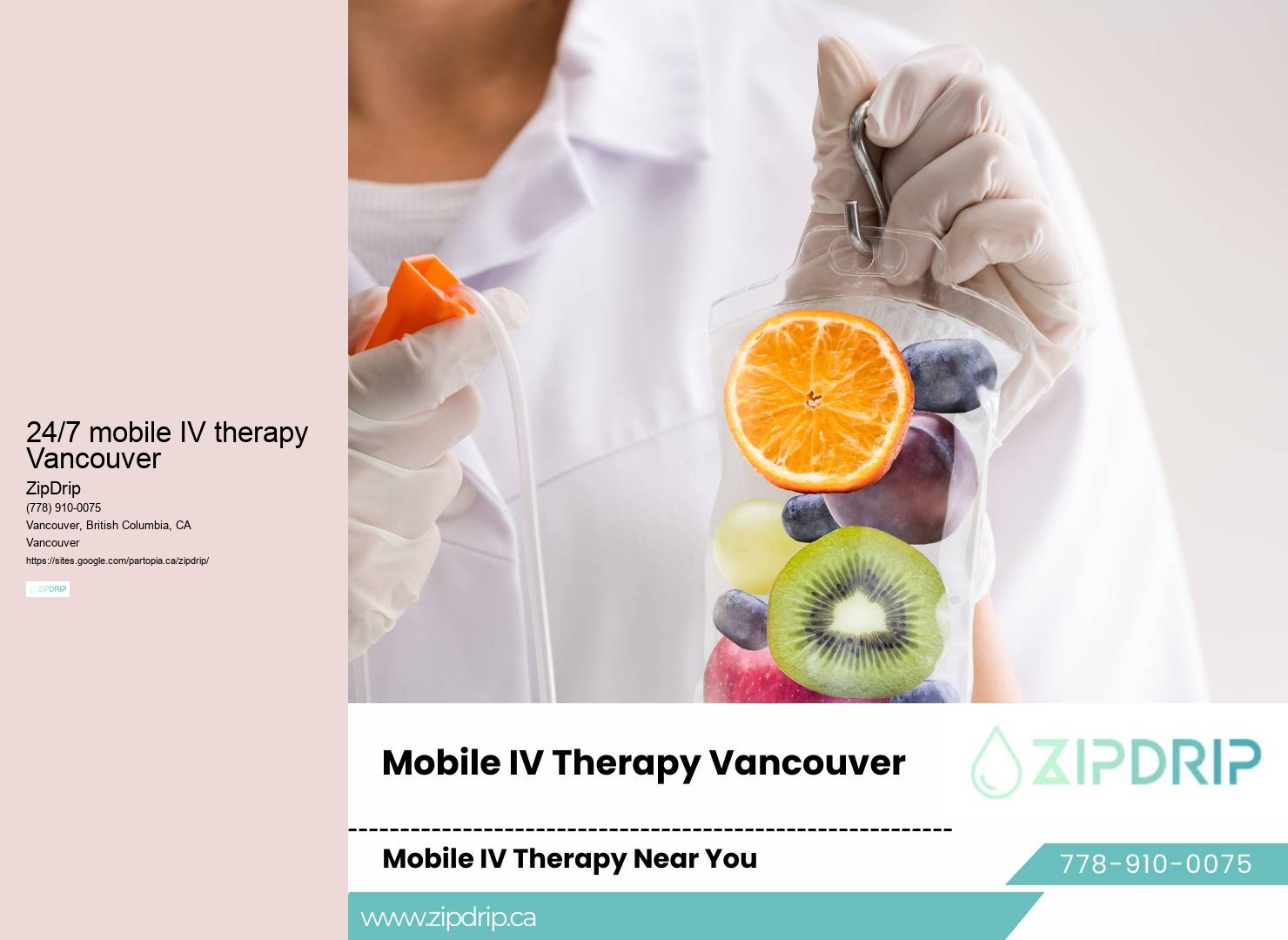 24/7 mobile IV therapy Vancouver mobile IV hydration hydration clinic