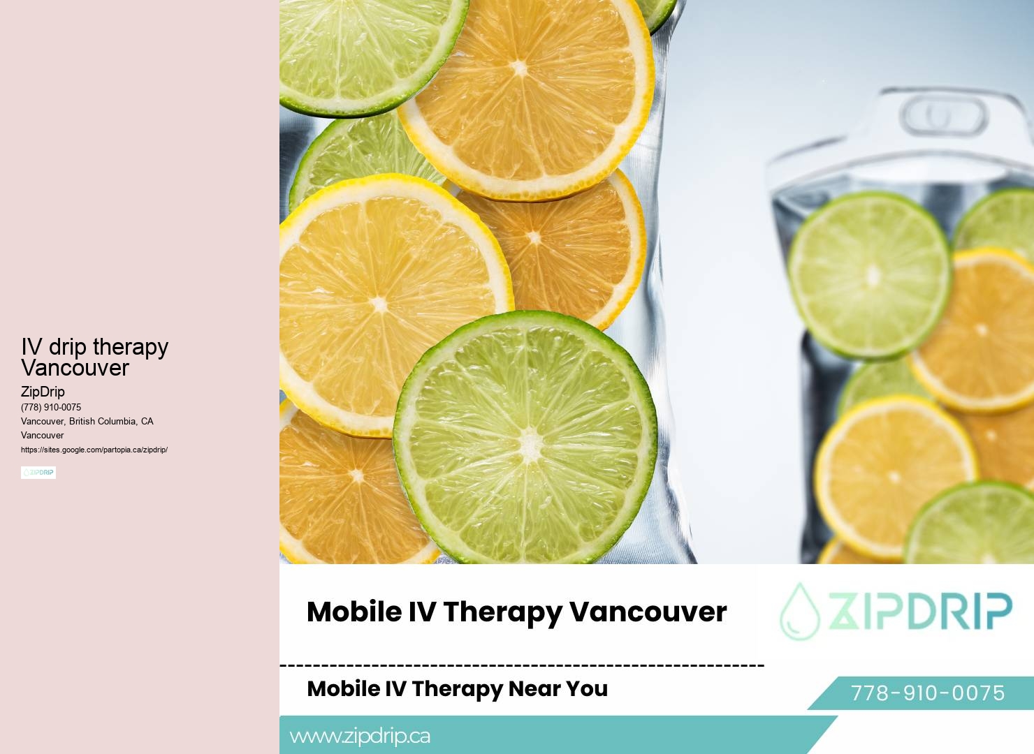 Mobile IV hydration drip services IV drip therapy Vancouver