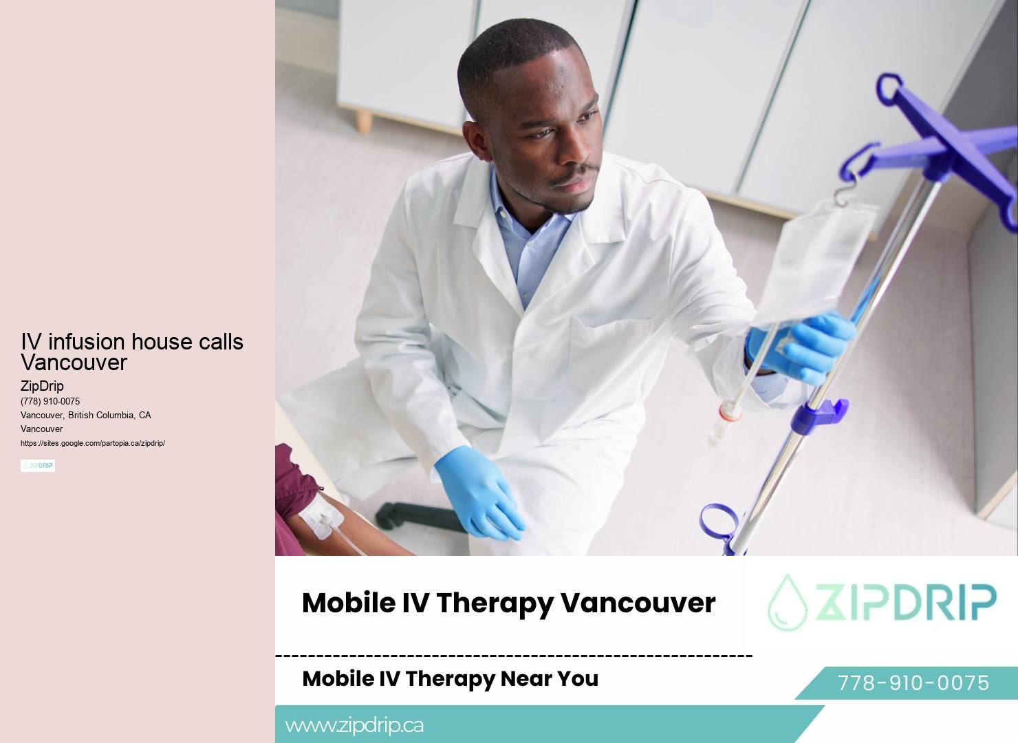 IV infusion house calls Vancouver at-home IV drip
