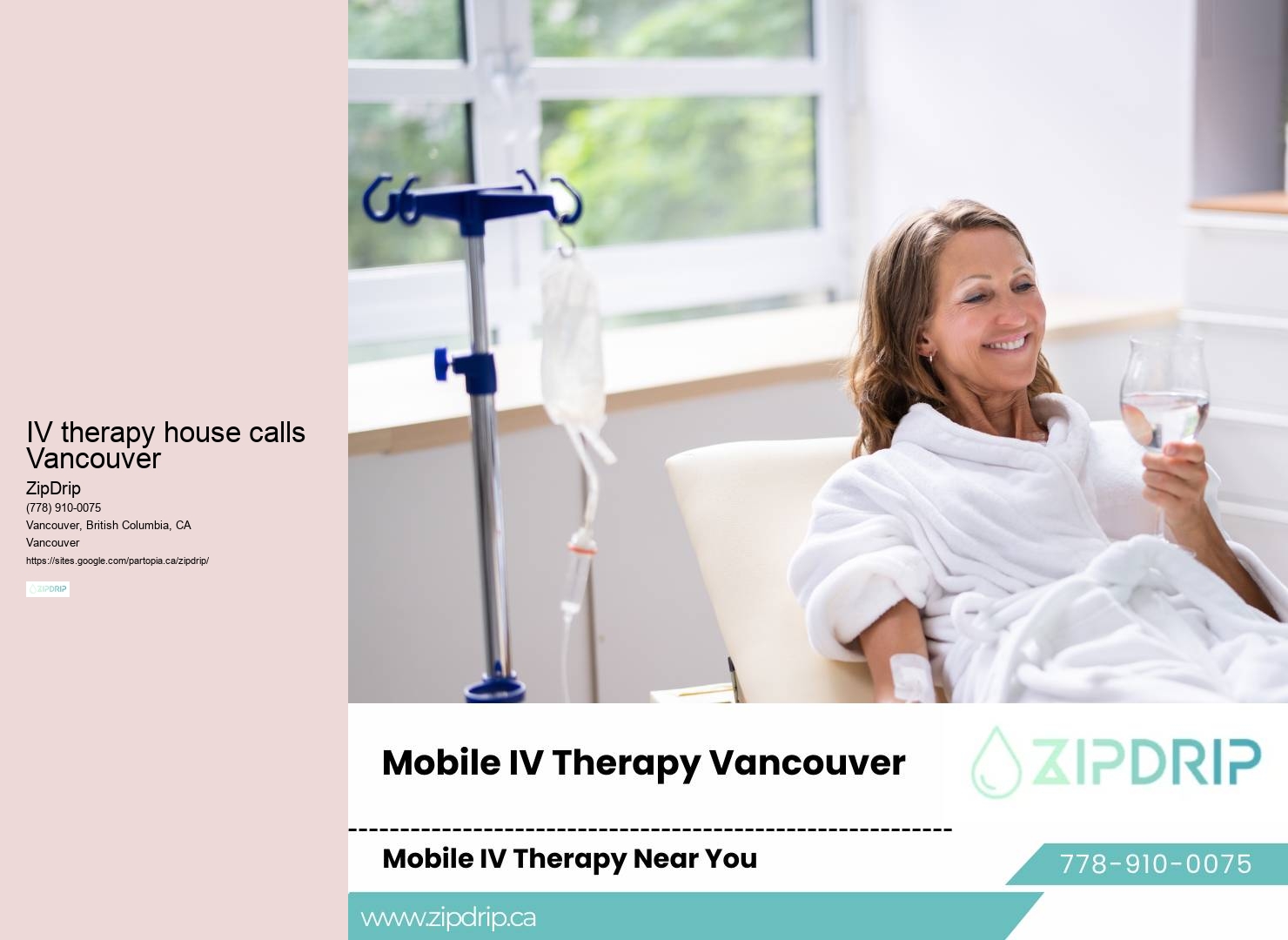 At-home IV drip IV therapy house calls Vancouver