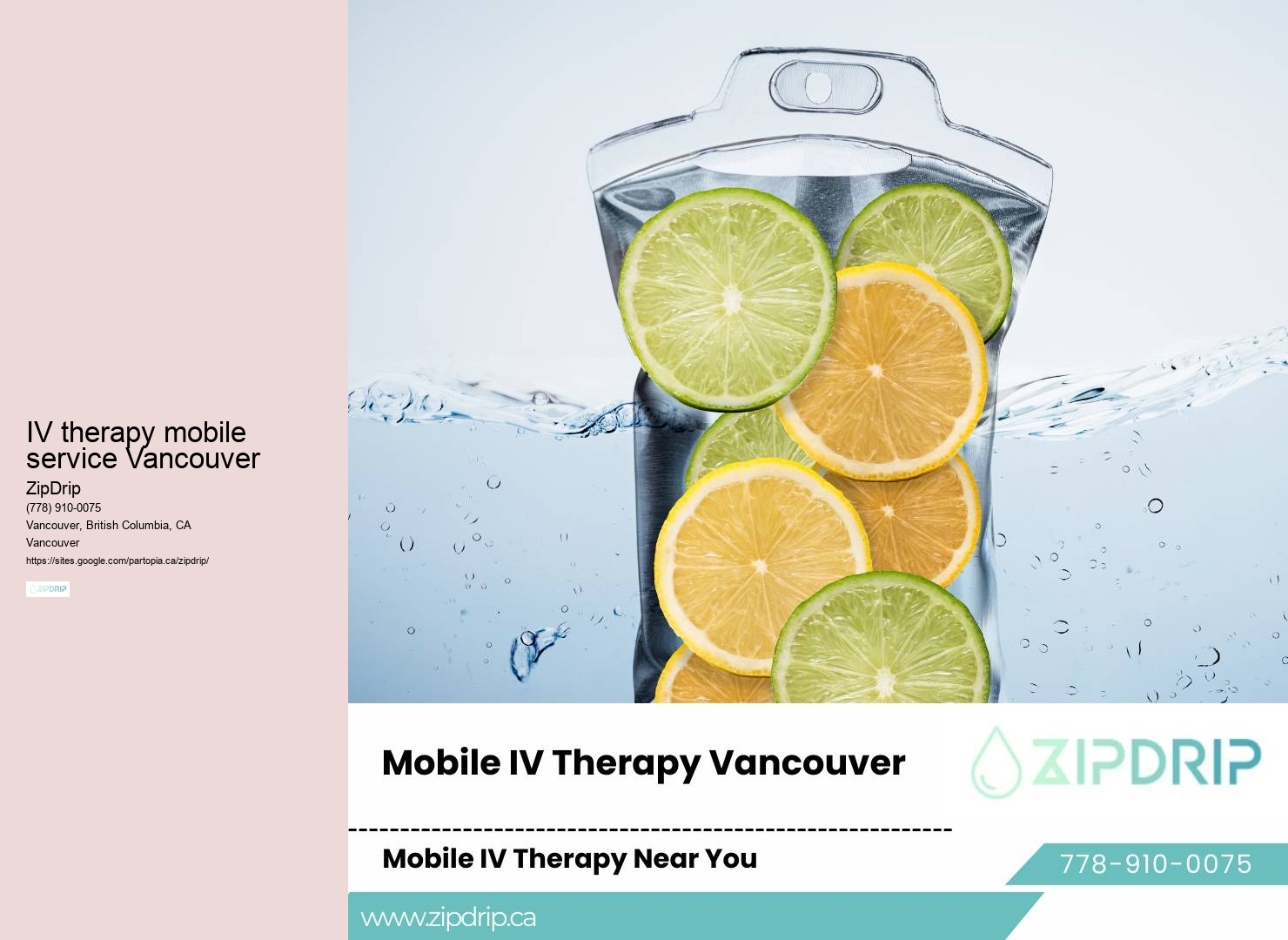 Home IV hydration and recovery IV therapy mobile service Vancouver