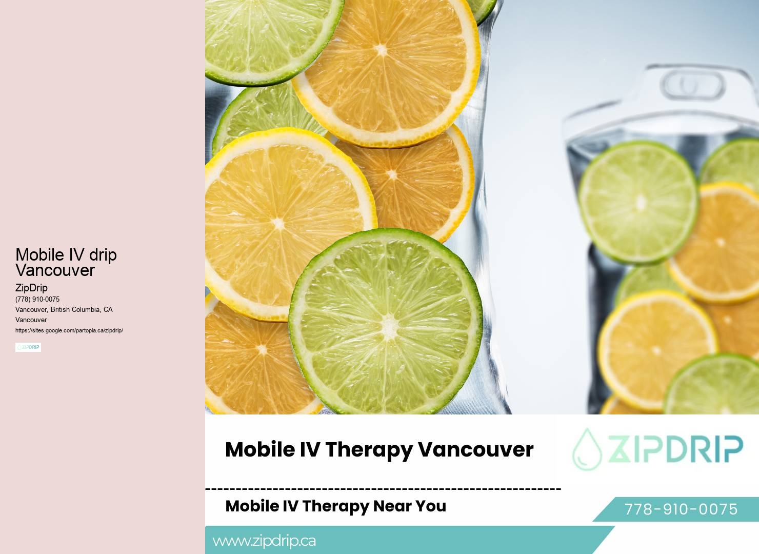On-call IV therapy Mobile IV drip Vancouver