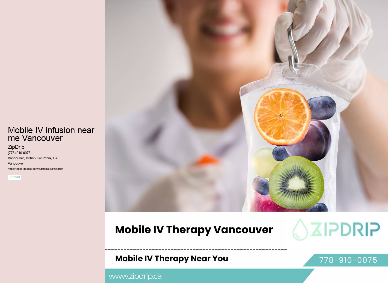 Mobile IV infusion near me Vancouver mobile IV infusion service