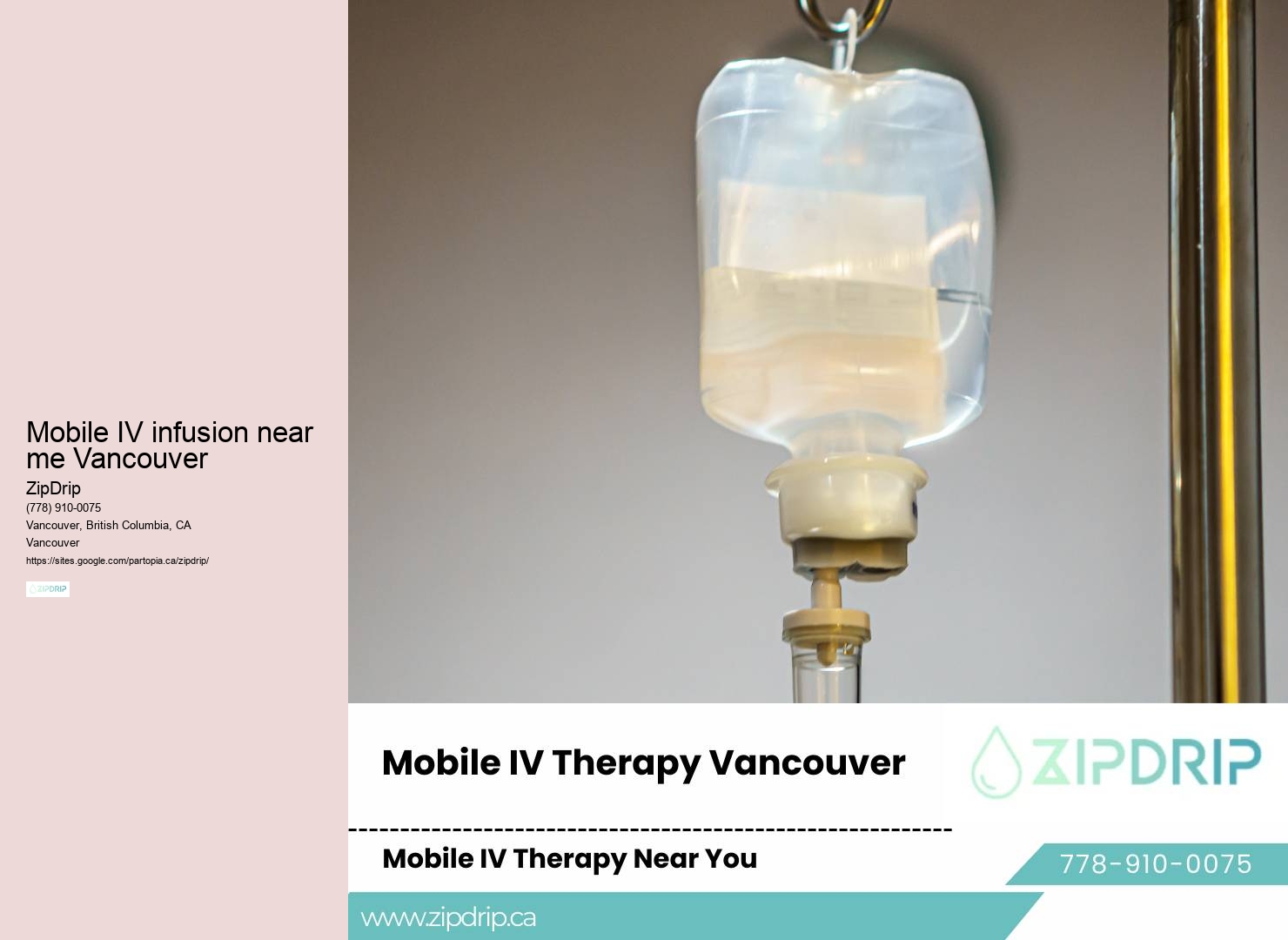 Mobile IV infusion near me Vancouver in-home IV drip