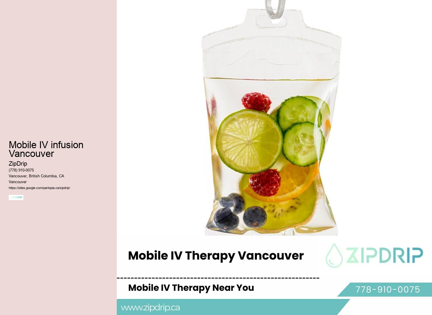 Detoxify at home with IV Mobile IV infusion Vancouver