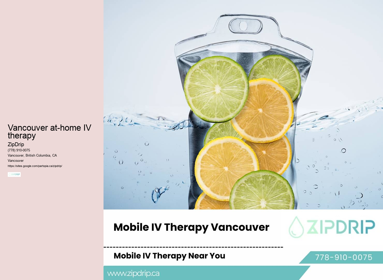 Mobile IV treatment wellness therapy Vancouver at-home IV therapy