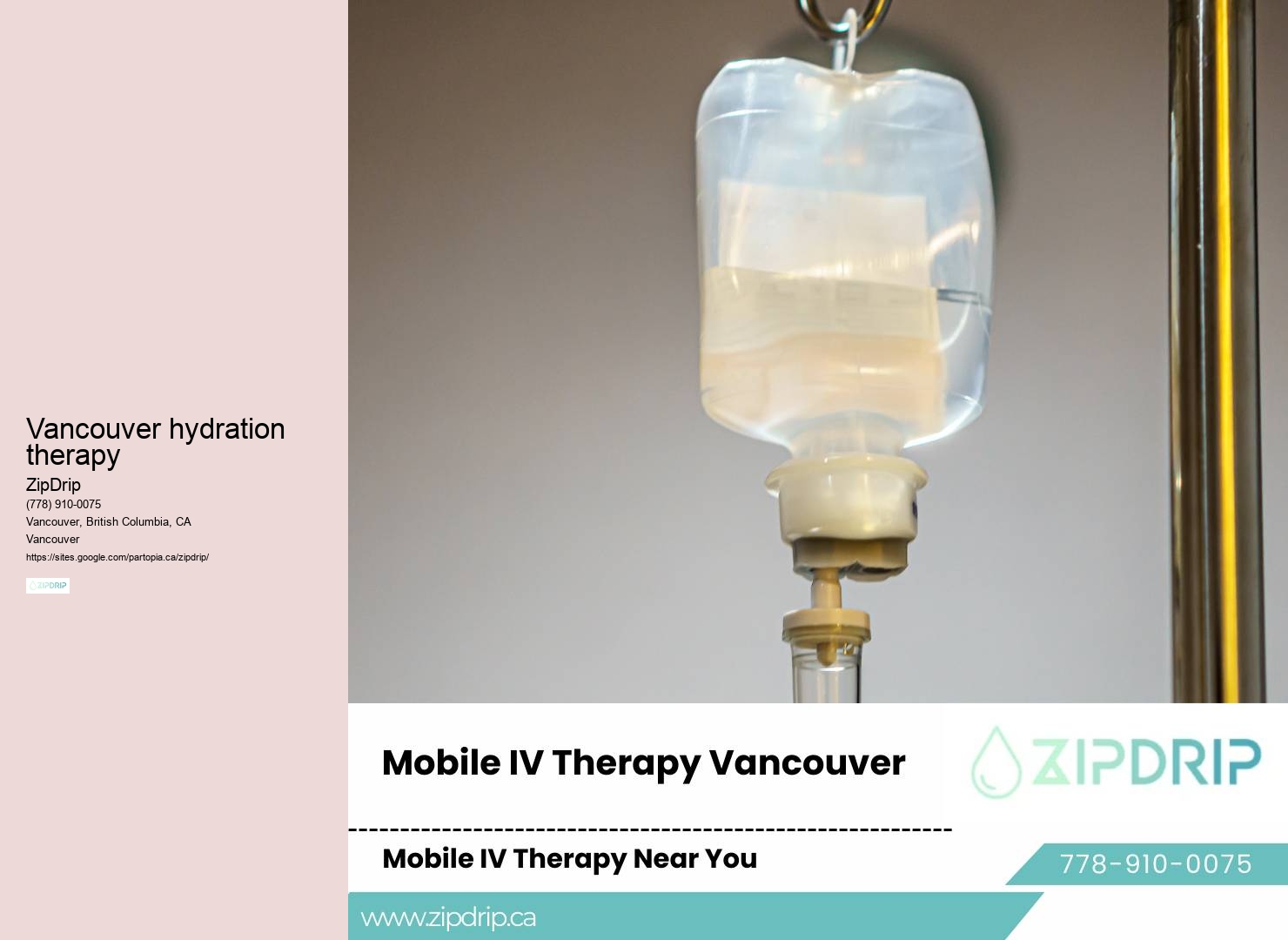 Vancouver hydration therapy mobile IV infusion