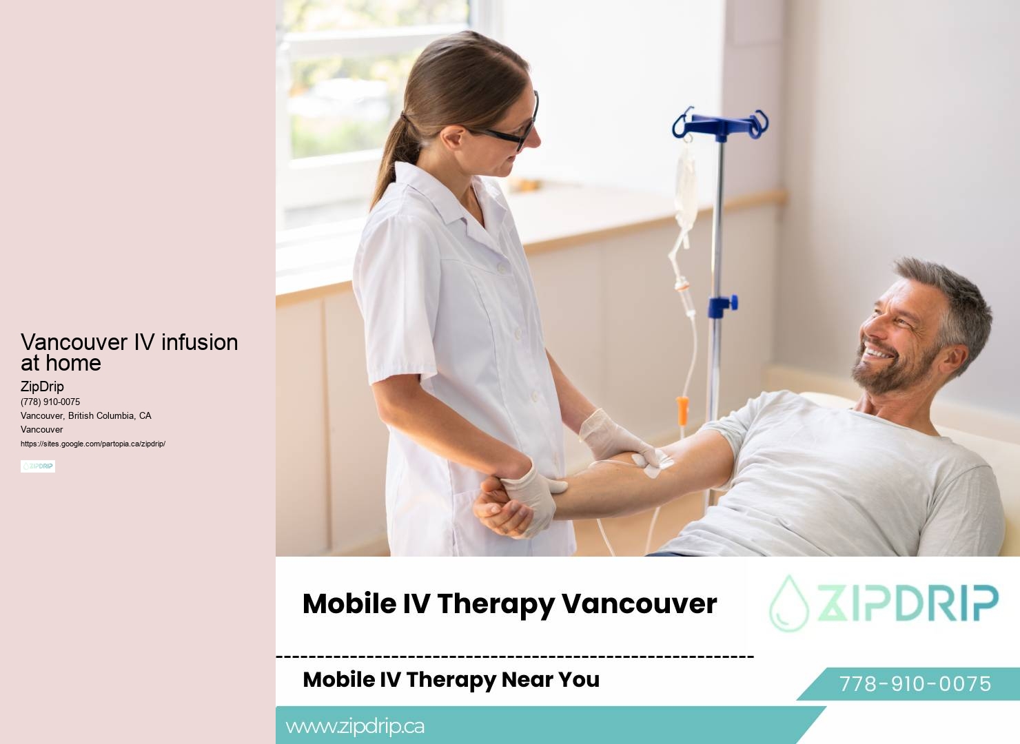 Mobile vitamin boost Vancouver IV infusion at home