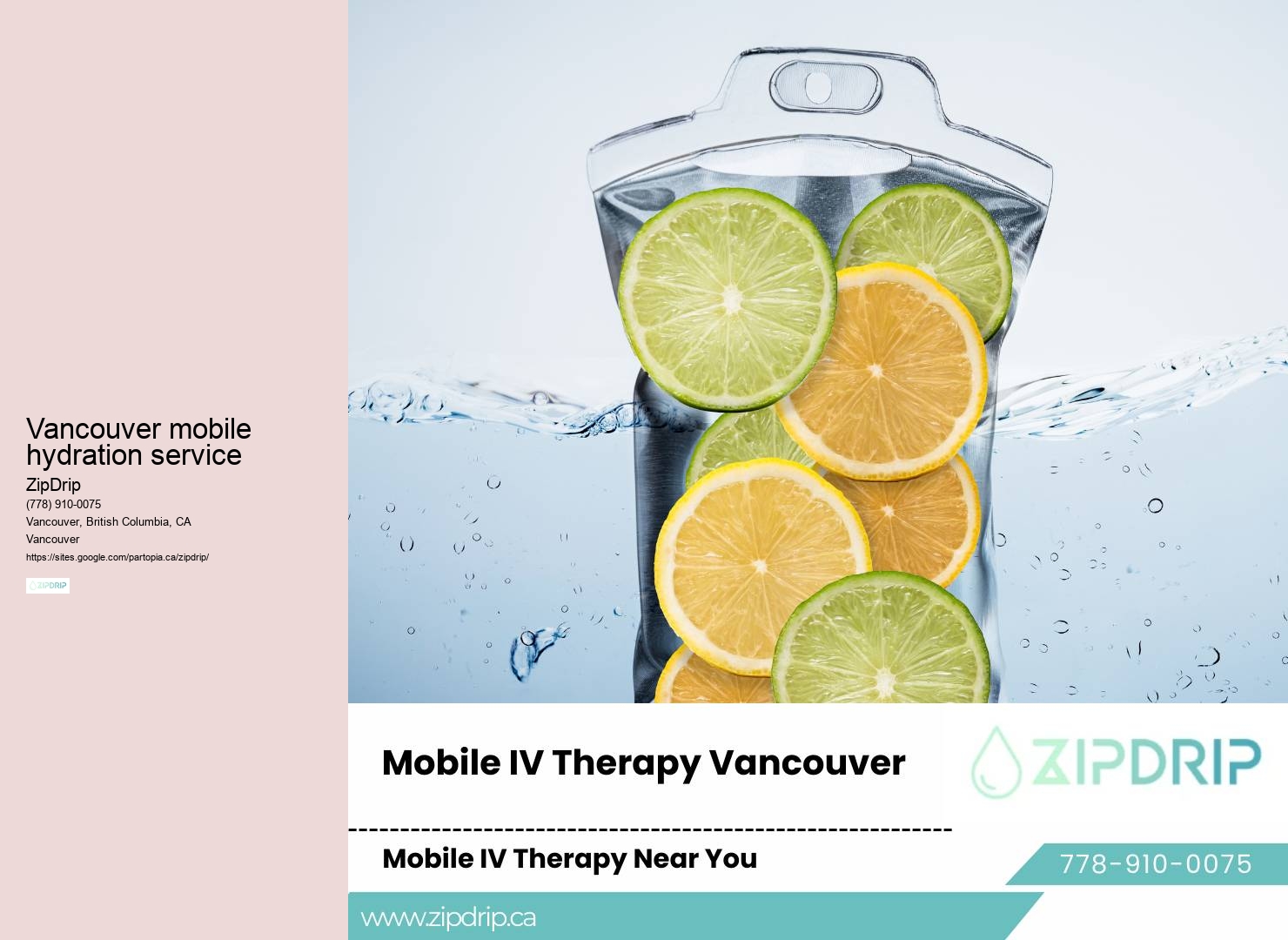 Mobile IV infusion Vancouver mobile hydration service