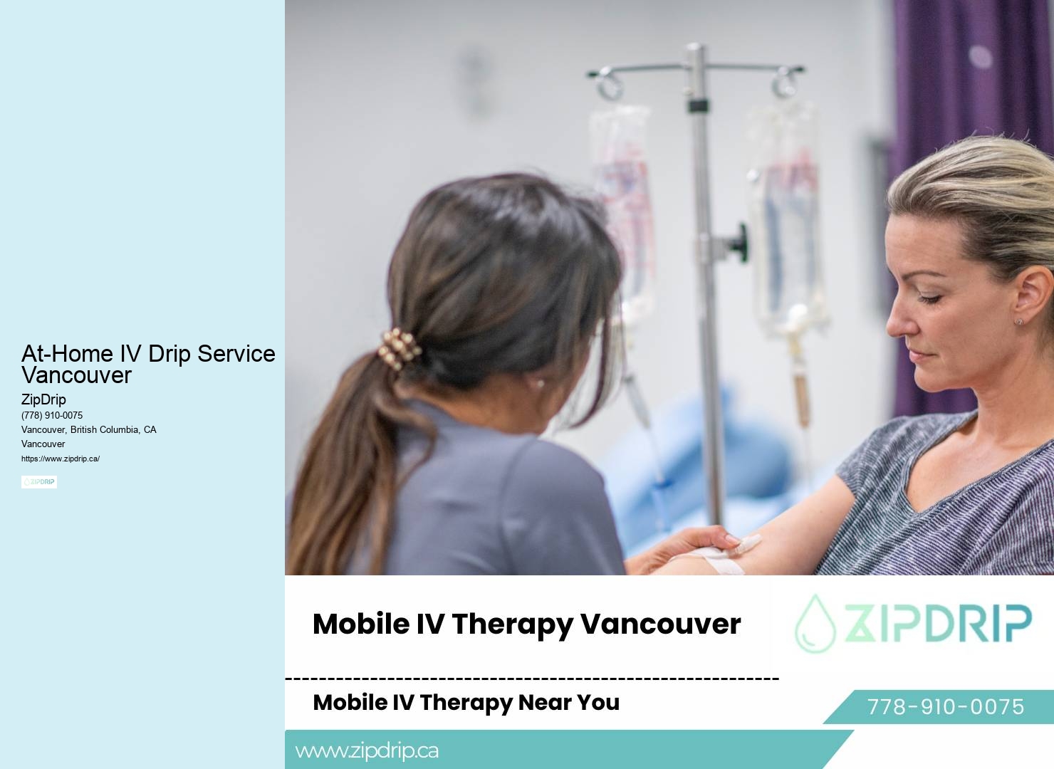 Mobile IV Services on Demand At-Home IV Drip Service Vancouver