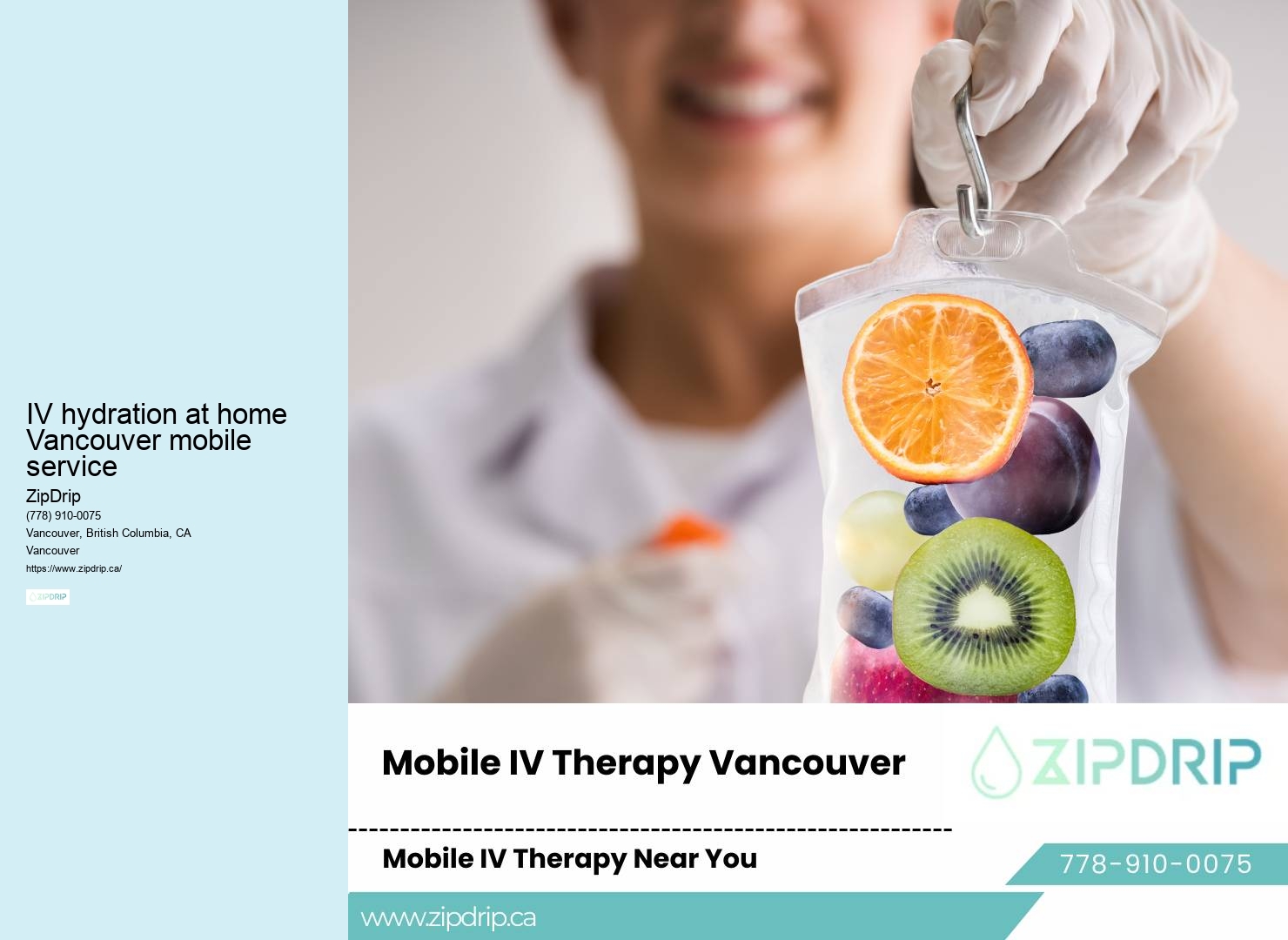 Weight Management IV Therapy IV hydration at home Vancouver mobile service