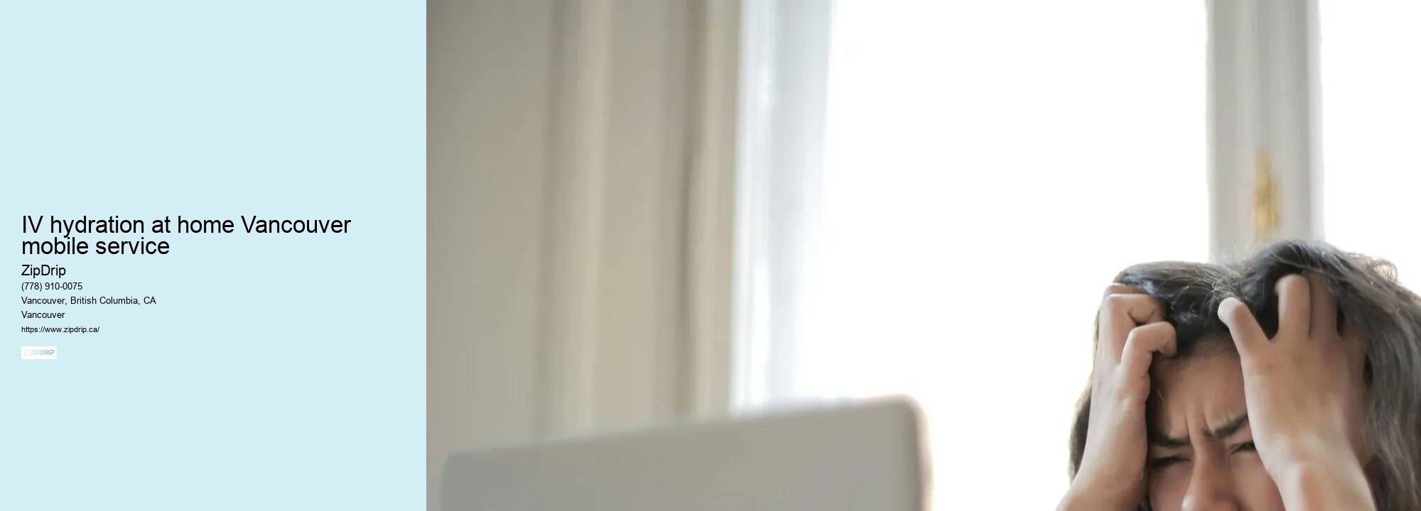 Mobile IV Therapy Experts Near Me IV hydration at home Vancouver mobile service