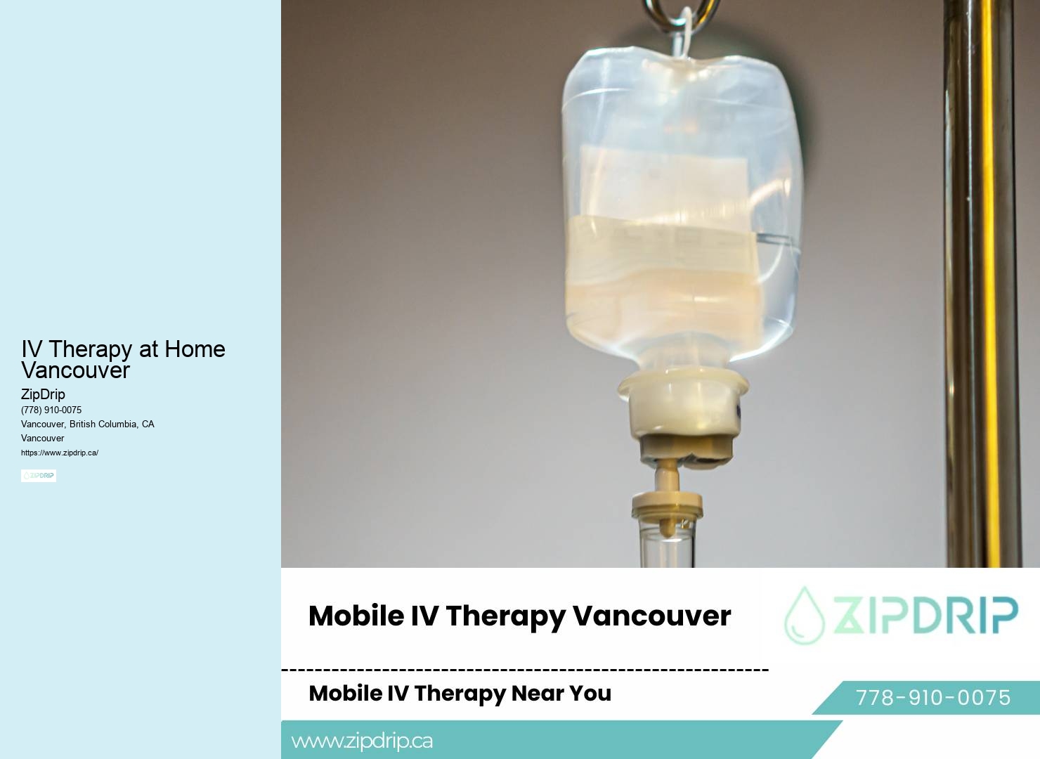 IV Drip for Muscle Recovery IV Therapy at Home Vancouver