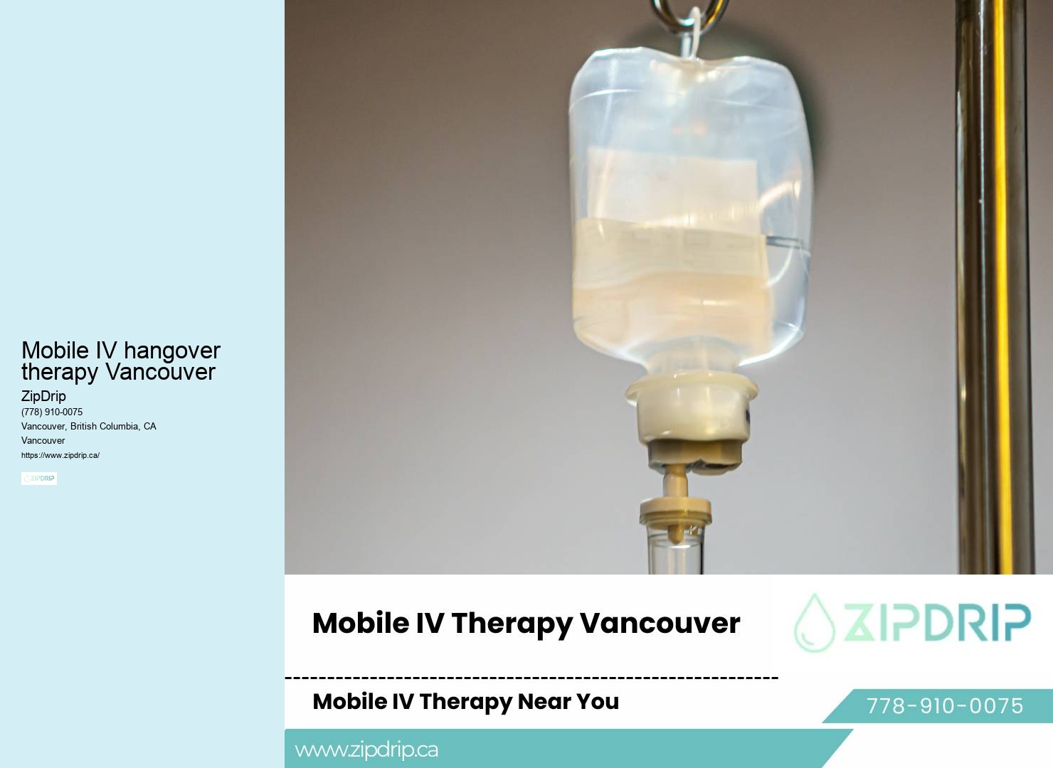 Mobile IV Hydration Support Mobile IV hangover therapy Vancouver