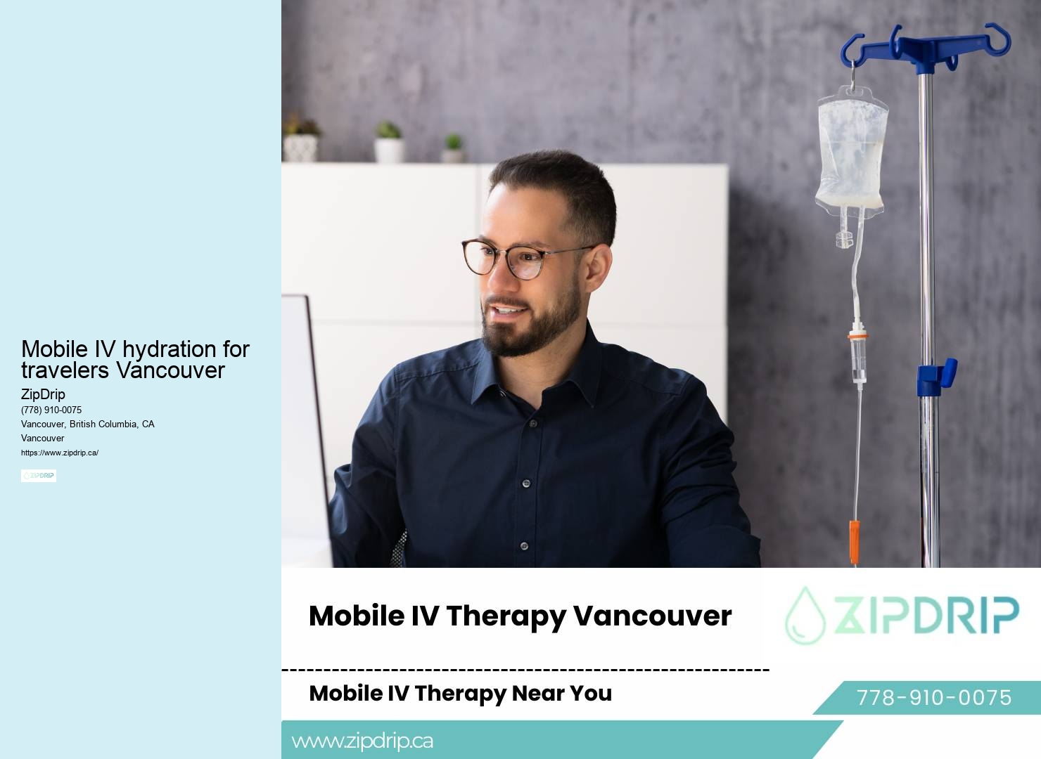 Luxury mobile IV hydration Mobile IV hydration for travelers Vancouver