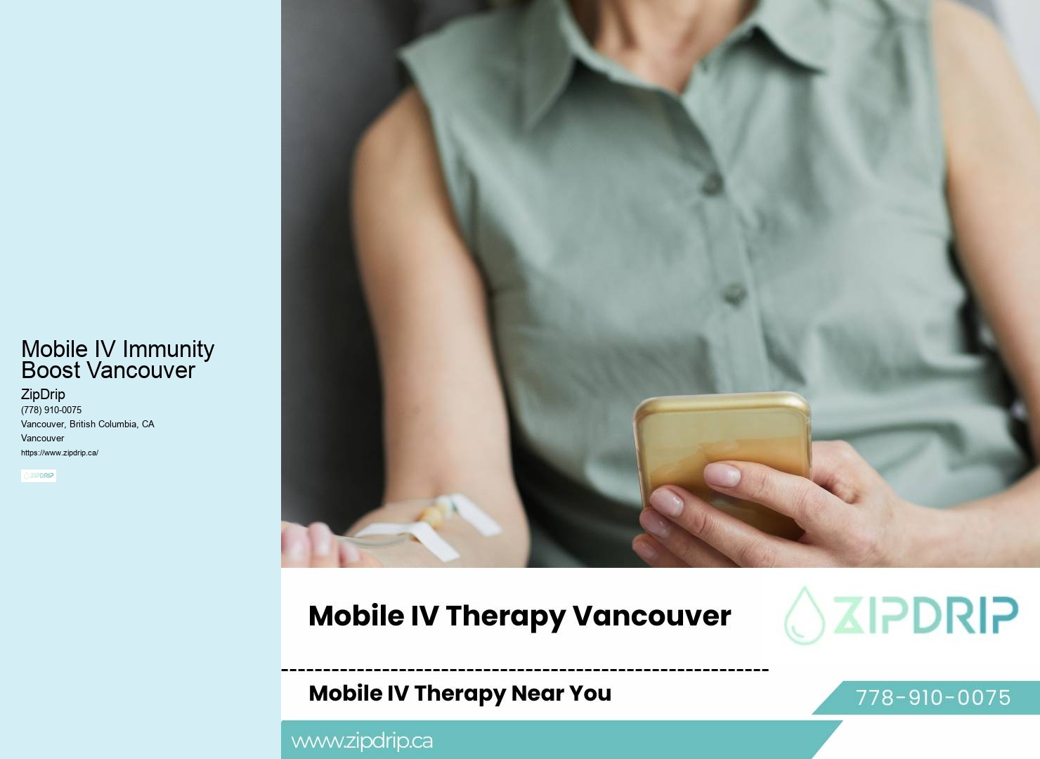 Mobile IV Immunity Boost Vancouver Mobile Hydration Service
