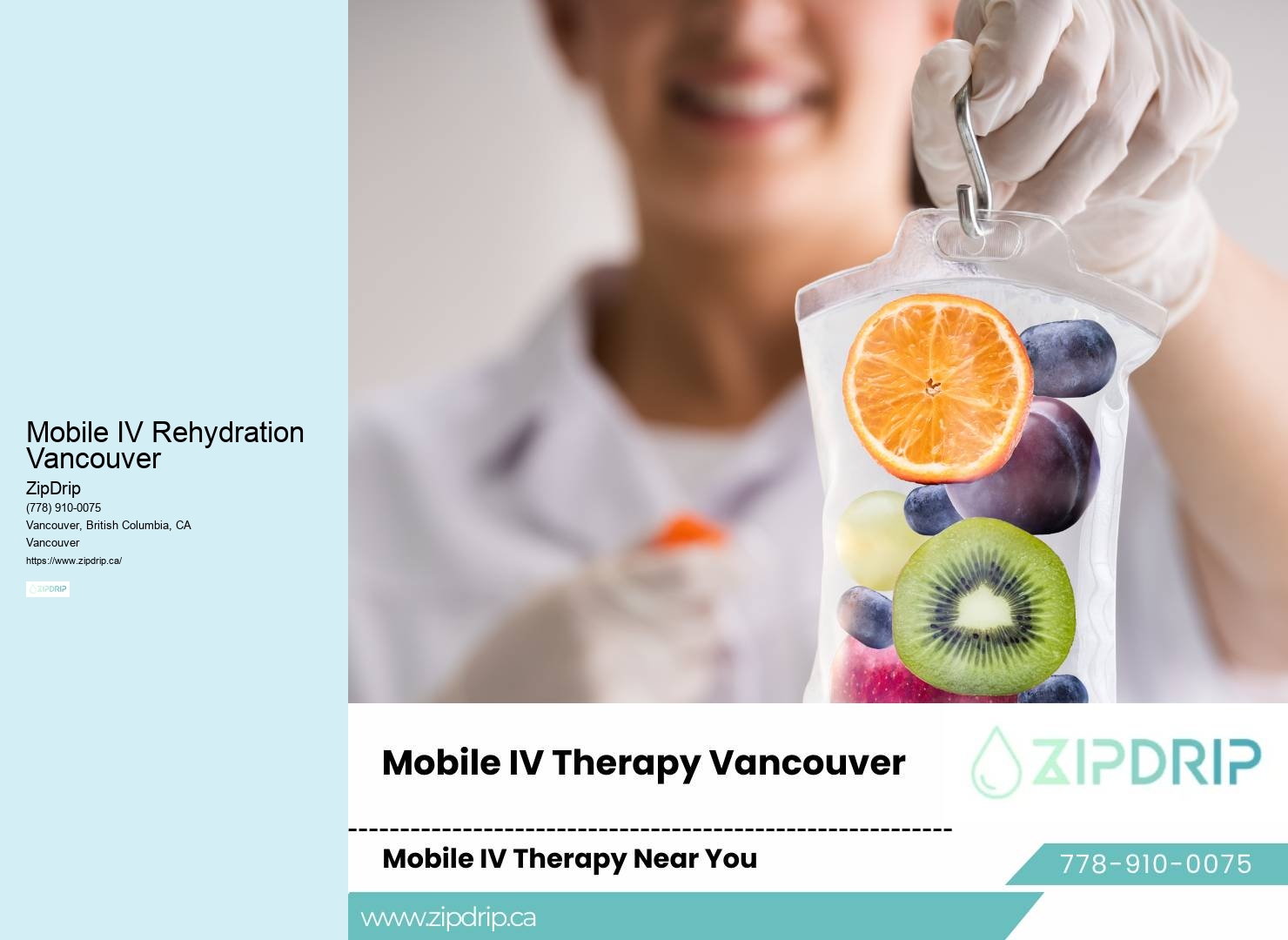 Mobile IV Therapy for Recovery Mobile IV Rehydration Vancouver