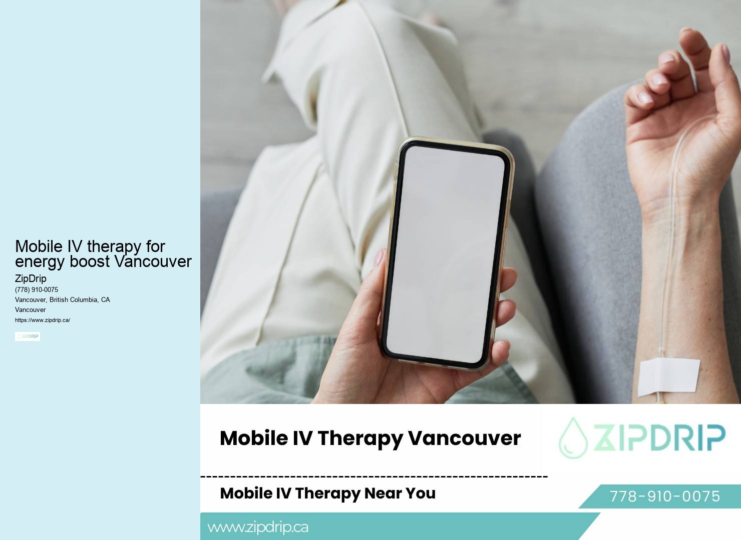 IV Therapy for Athletic Recovery Mobile IV therapy for energy boost Vancouver