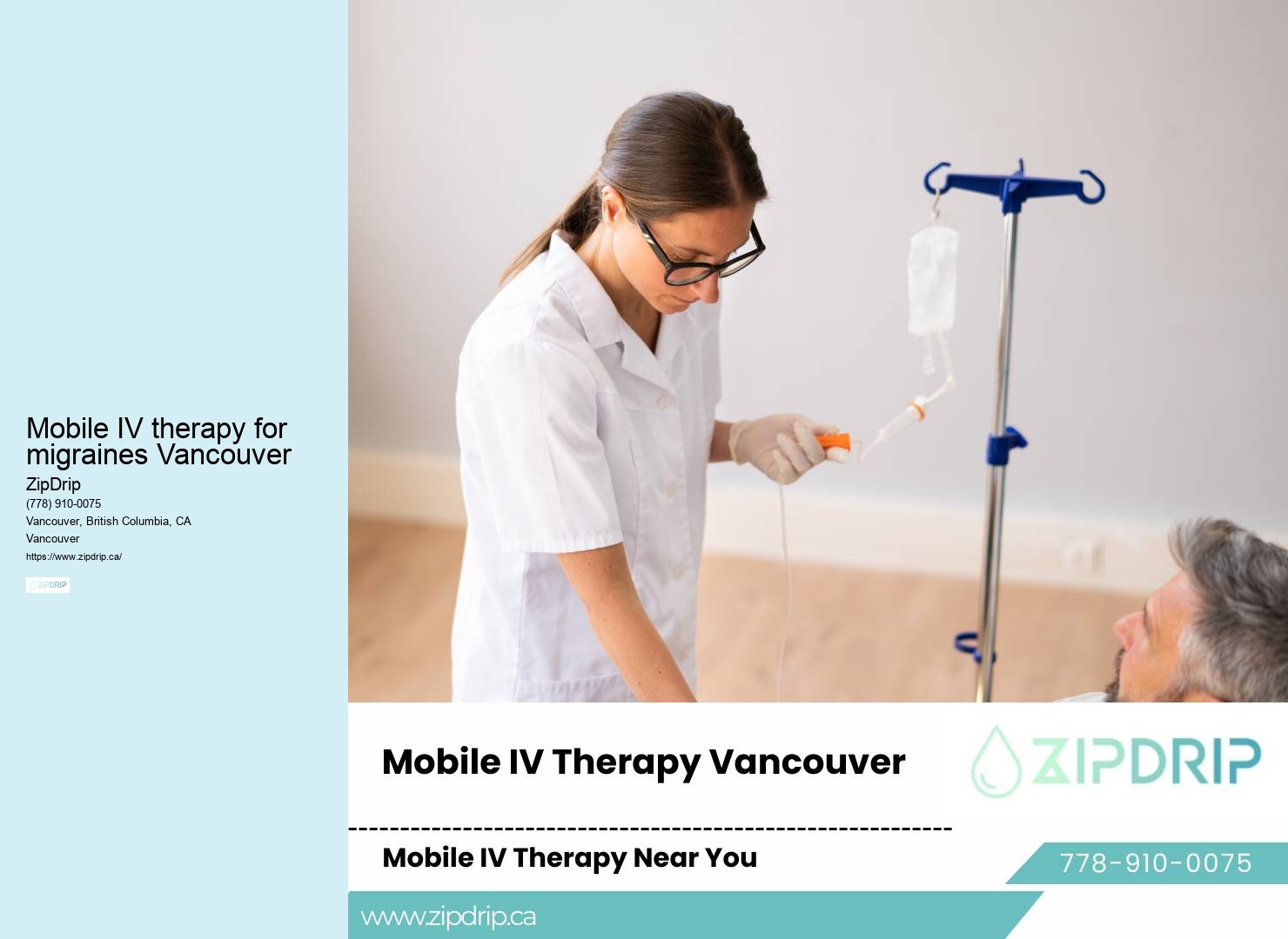 Mobile IV Drip Mobile IV therapy for migraines Vancouver